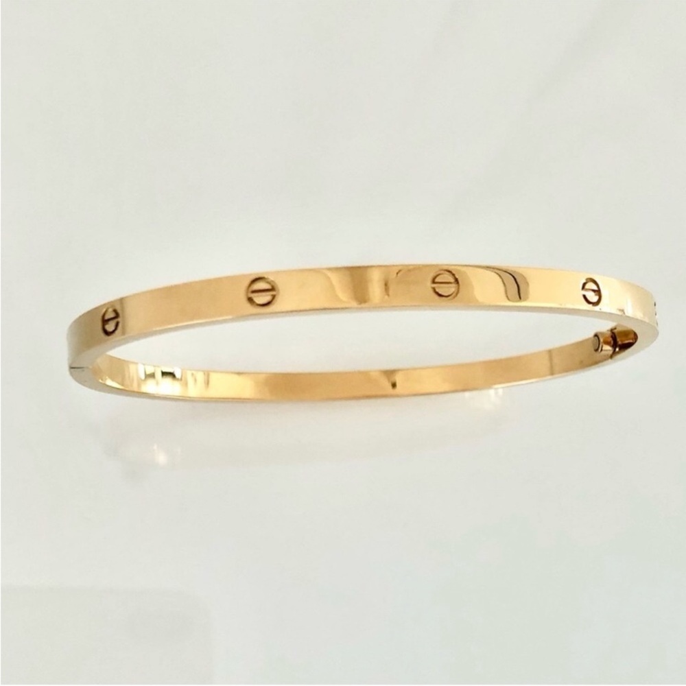 NEW Small Model Screw Cuff Bangle Love Bracelet with Screwdriver in Gold - Picture 4 of 14